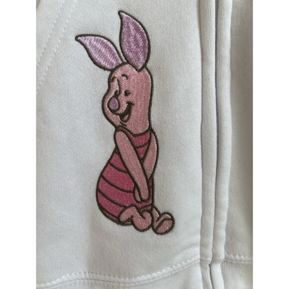 NWT DISNEY Winnie The Pooh Women's Full Zip Sweatshirt Hoodie White Size M - Picture 10 of 13